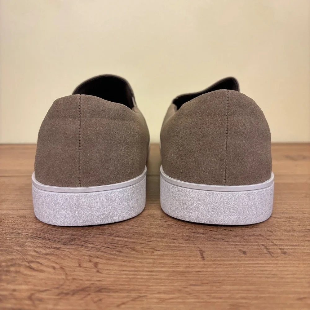 ABOUND Suede Loafer Sneakers Taupe Men Size 12 Slip On Mock Toe Casual Comfort